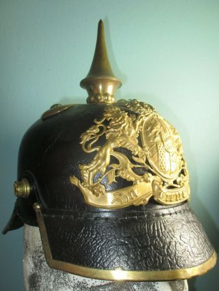 German Pickelhaube Bayern Spike Helmet Bavaria Casque Casco 胄 шлем Stahlhelm Ww1