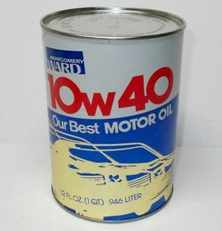 Vintage Montgomery Ward Motor Oil 1 Qt.  Full Can