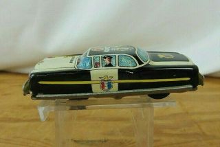 Vintage T.  N.  Nomura Made In Japan Police Friction Tin Litho Toy Car