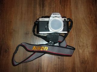 Vintage Nikon Fm2 Black & Silver 35mm Slr Film Camera Body