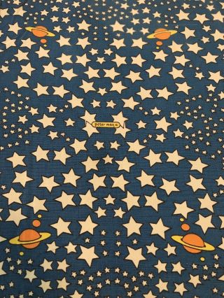 Vintage Peter Max Twin Bedspread Cover 1960s 70s Psychedelic Planet Stars Rare