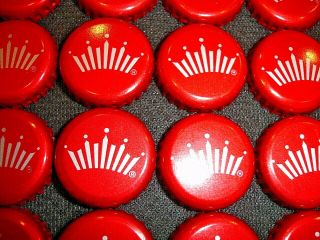 100 BUDWEISER - BEER BOTTLE CAPS (RED) UNBENT & WASHED (BUD) 3