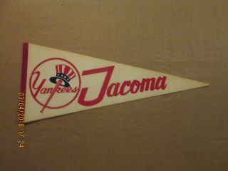 Pacific Coast League Tacoma Yankees Vintage Defunct 1978 Logo Baseball Pennant