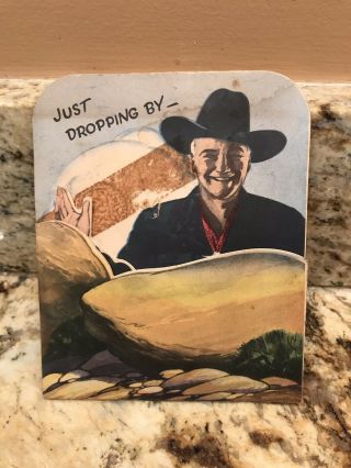 Vintage 1950s Hopalong Cassidy Greeting Card Buzza Cardozo Card Howdy Flaws