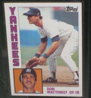 1984 Topps Don Mattingly Rookie Baseball Card 8 Rc York Yankees