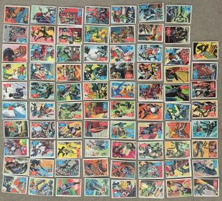 1966 Batman Trading Cards T.  C.  G Almost Full Set Rare