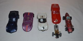 SET of 5 Vintage Cox Aurora Slot Race Car Parts 1/32 Scale - Blue Mako Shark II 2