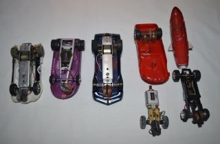 SET of 5 Vintage Cox Aurora Slot Race Car Parts 1/32 Scale - Blue Mako Shark II 3