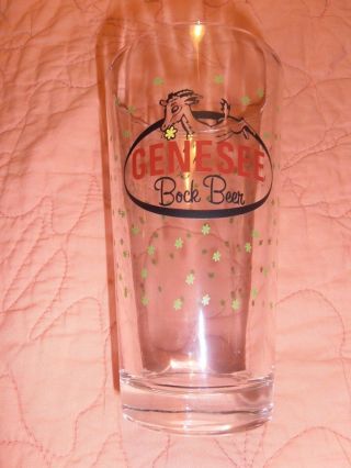 Genesee Brewing Company Genny Bock Goat Beer Pint Glass Rochester Ny Brewery