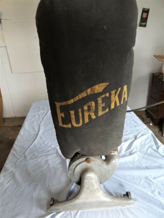 Early 1920 ' s Vintage Antique Eureka Upright Electric Vacuum,  Model 9? Runs 3