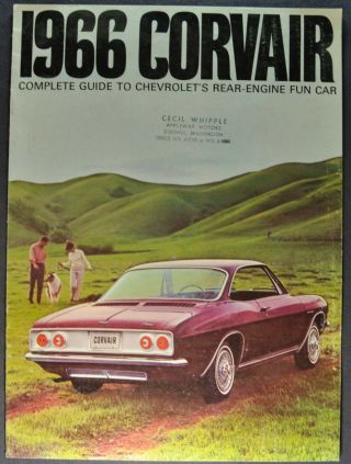 1966 Chevrolet Corvair Brochure Corsa Monza 500 66 Not A Reprint