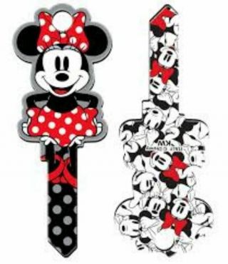 Minnie Mouse " Shaped " Reversible House Key Blank Schlage Sc Disney