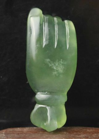 Chinese natural jade hand - carved statue buddha pendant 1.  9 inch 3
