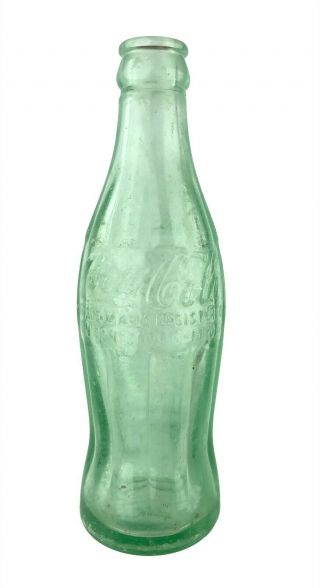 Vintage Green Glass Coke Coca - Cola Soda Pop Bottle 6 Oz Pine Bluff,  Arkansas