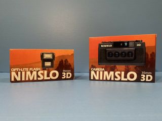 Vintage Nimslo 3D Quadra Lens 35mm Camera W/ Flash - - 2