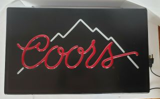 Vintage Coors Beer Light Up Hanging Sign Perfect Mancave,  Bar & Entertainment Rm