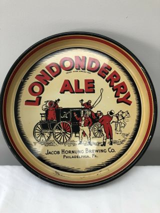 Rare Vintage Londonderry Ale Beer Tip Tray Jacob Hornung Brew Co Phila Pa