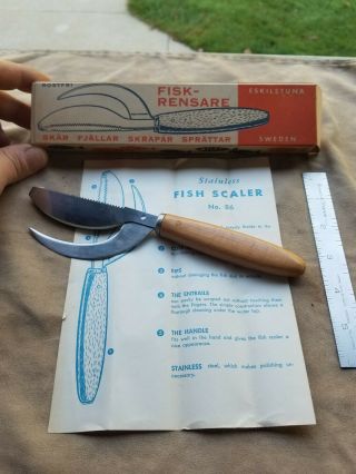 Vintage Eskilstuna Sweden G.  C.  Co.  Fish Scaler Knife
