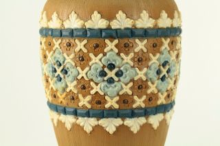 Antique c.  1891 - 1912 DOULTON LAMBETH SILICON WARE Flower Vase Stoneware 2