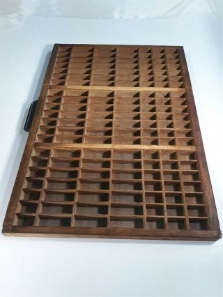 Antique 32 Inch Wooden Printers Typeset Divided Tray/drawer