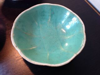 c1910 Antique Chinese Porcelain SIGNED Bowl Set Of 3 Scallop Floral Rim 2