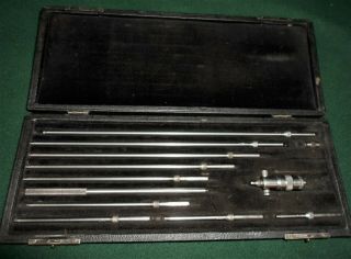 Vintage Starrett Machinist Inside Micrometer Set
