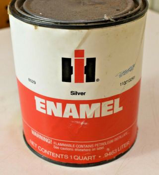 L5349 - Vintage Ih International Harvester Nos Silver Paint Quart Can