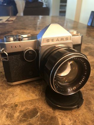 Vintage Sears Tls 35mm Slr Camera,  Extra Lens And Case Perfect