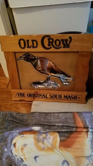 Vintage Old Crow Sour Mash Bar Mirror