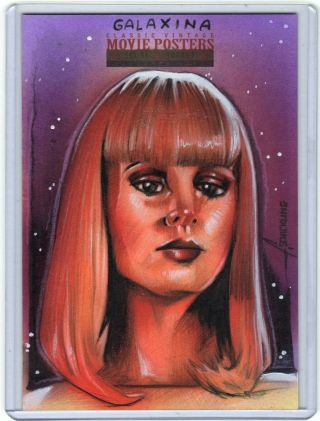 2010 Classic Sci - Fi & Horror Movie Posters Adam Schickling Sketch Card Galaxina