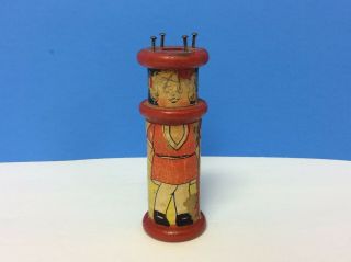 Vintage Wooden Spool Knitting Little Orphan Annie