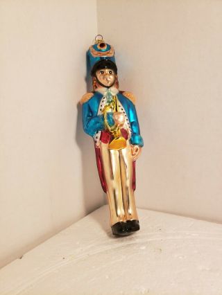 Christopher Radko Toy Soldier With Bugle Christmas Ornament