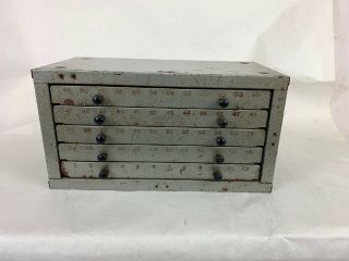 Vintage Huot 1 Stackable Cabinet Drill Bit Organizer Machinist Box Number Bits