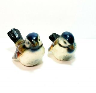 Goebel Sparrow Bird West Germany Porcelain Pair Vintage Chipped