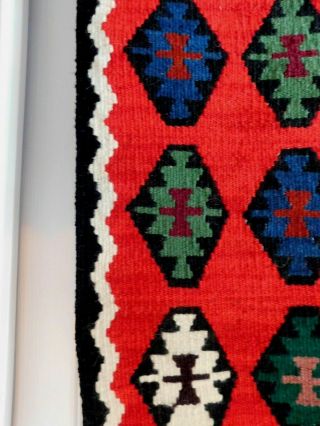 HAND WOVEN NATIVE AMERICAN ? Wool VERTICAL Rug WALL HANGING 12 X 48 ABOUT 2