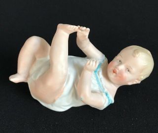 Antique German Gebruder Heubach Bisque Piano Baby Doll Figurine Marked Numbered