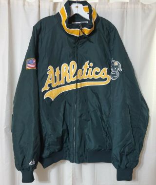 Oakland Athletics As Majestic Jacket Vintage 80s 90s Elephant Fleece Xxl 2xl