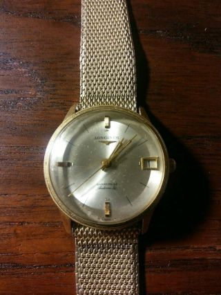 Vintage Mens Longines Grand Prize Automatic 10k Gf Wristwatch Watch