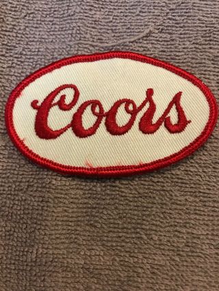 Vintage,  Coors Beer Patch,  Nos,  Rare,  Embroidered,  3 1/4 X 2 Inches