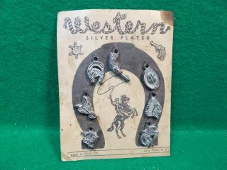 Vintage Best Silver Plated Western Charms