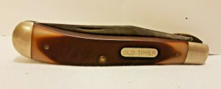 Vintage Schrade Old Timer 194ot 1 Blade Lock Folding Pocket Knife Made In Usa