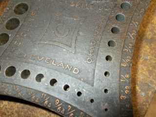 Cleveland Twist Drill Bit Holder Vintage Numerical Sae