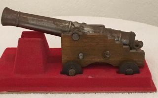 Rare Vintage 8 " Dikar Black Powder Signal Cannon 45 Cal Rifled W/wagon.