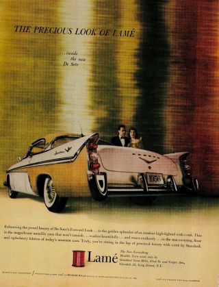 1956 De Soto Lame Car The Precious Look Of Lame De Soto Vintage Print Ad 2304