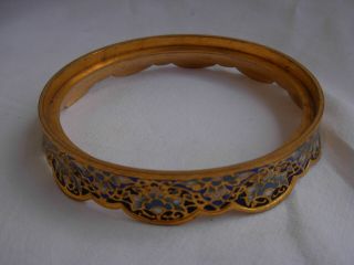 Antique French Enameled Gilt Bronze Base For Vase Or Other,  Late19th Century.
