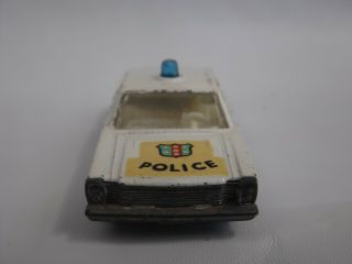 Vintage Lesney Matchbox white Police Ford Galaxie 55/59 Blue dome 3