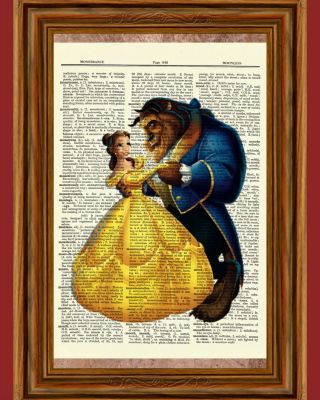 Beauty And The Beast Disney Dictionary Art Print Quote Poster Picture Belle Gift