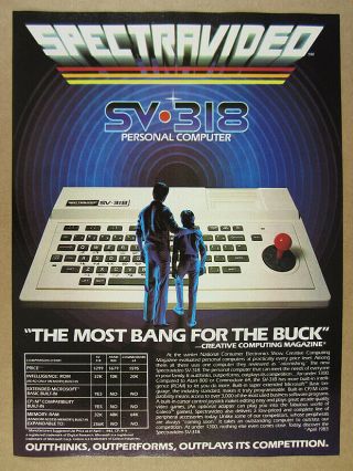 1983 Spectravideo Sv - 318 Personal Computer Photo Vintage Print Ad