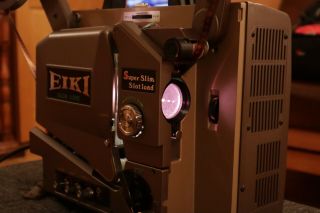 Vintage Eiki Slim Line 16mm Film Projector Ssl Slim Slotload