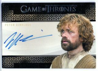 2019 Game Of Thrones Inflexions Peter Dinklage As Tyrion Lannister Autograph